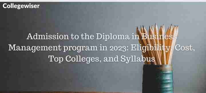 Admission to the Diploma in Business Management program in: Eligibility, Cost, Top Colleges, and Syllabus  